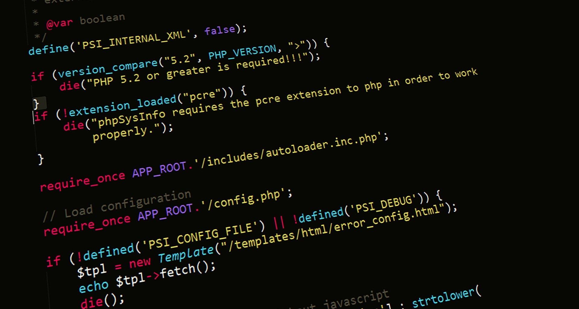 code in screen